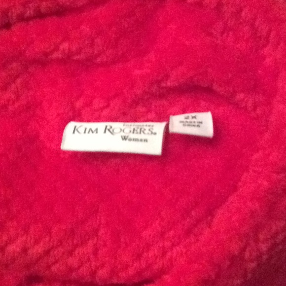 Kim Rogers brand red robe 2x - Picture 2 of 2